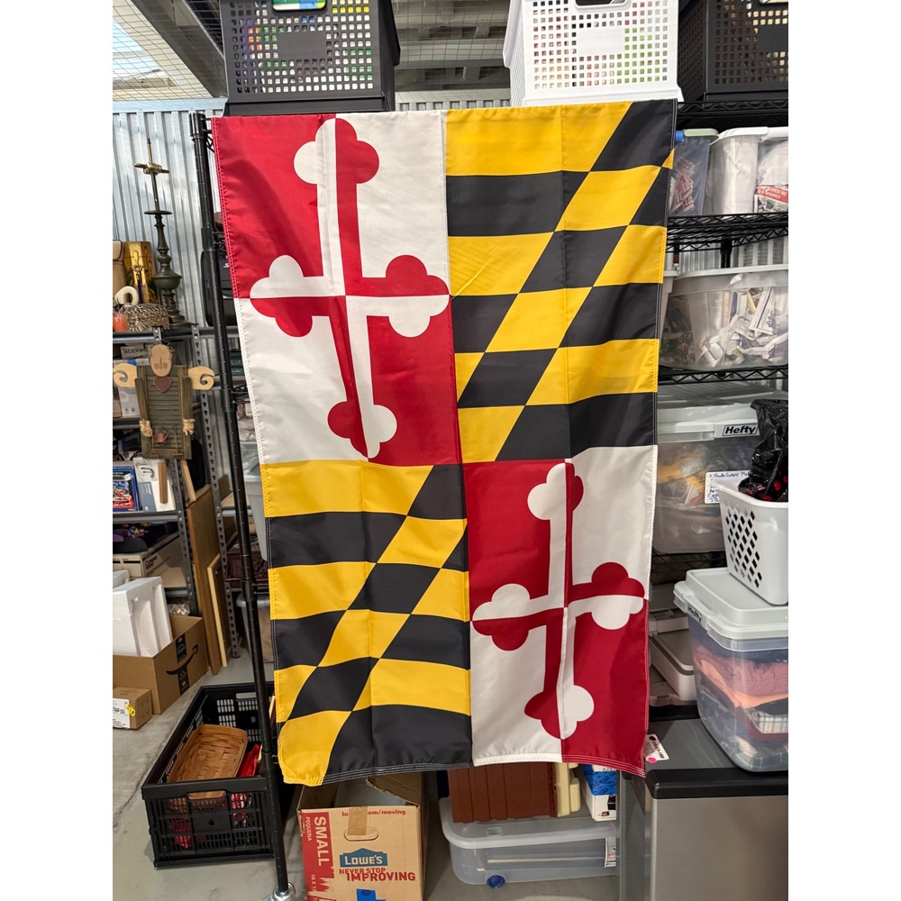 Vintage Valley Forge Maryland State Flag 3x5 Perma-Nyl Nylon Made in USA